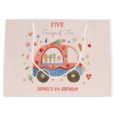 IJs truck Scheppen van leuke kinderen verjaardag Groot Cadeauzakje (Voorkant)