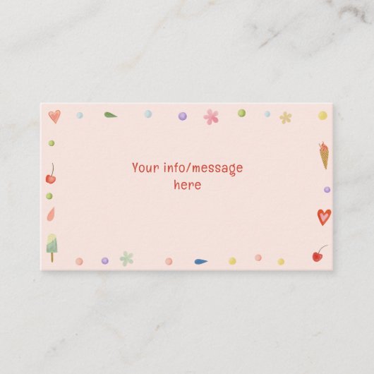 IJs truck Scheppen van leuke kinderen verjaardag Informatiekaartje (Voorkant)