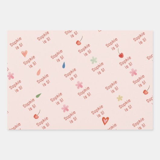 IJs truck Scheppen van leuke kinderen verjaardag Inpakpapier Vel (Voorkant 3)