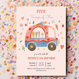 IJs truck Scheppen van leuke kinderen verjaardag Kaart