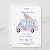 IJs truck Scheppen van leuke kinderen verjaardag Kaart (Voorkant)