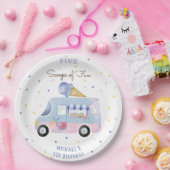 IJs truck Scheppen van leuke kinderen verjaardag Papieren Bordje (Feest)