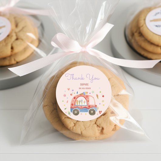 IJs truck Scheppen van leuke kinderen verjaardag Ronde Sticker