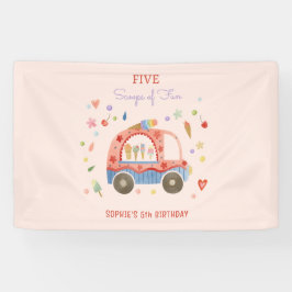 IJs truck Scheppen van leuke kinderen verjaardag Spandoek