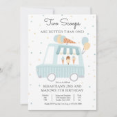 Ijs twee bolletjes zijn beter dan één verjaardag kaart (Voorkant)