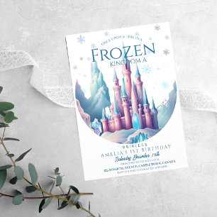 Ijs Verjaardag Cartoon Kasteel 1e Feestje Kaart