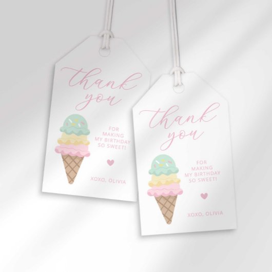 Ijs verjaardag favor tags cadeaulabel