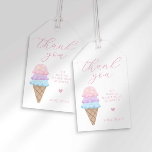 Ijs verjaardags gunstlabels cadeaulabel