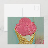 Ijs verjaardagscadeau briefkaart (Voorkant / Achterkant)