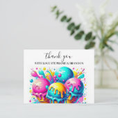 IJs verjaardagsfeestje Bedankt Card Briefkaart (Staand voorkant)