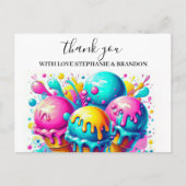 IJs verjaardagsfeestje Bedankt Card Briefkaart (Voorkant)