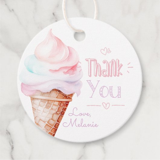 IJs verjaardagsfeestje dank u Bedankjes Labels (Voorkant)