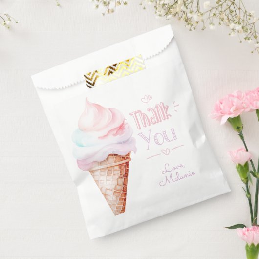 IJs verjaardagsfeestje dank u Bedankzakje (Gezegeld)