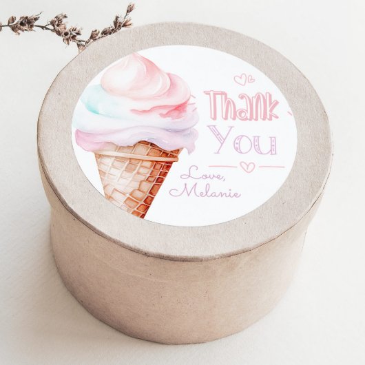 IJs verjaardagsfeestje dank u Ronde Sticker