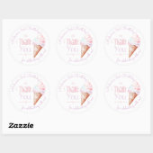 IJs verjaardagsfeestje dank u Ronde Sticker (Vel)