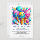 IJs verjaardagsfeestje Kaart (Voorkant)