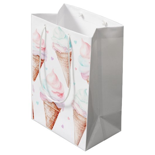 IJs verjaardagsfeestje Medium Cadeauzakje (Achterkant Gekanteld)