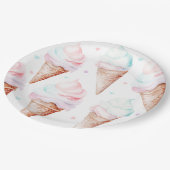 IJs verjaardagsfeestje Papieren Bordje (Gekanteld)