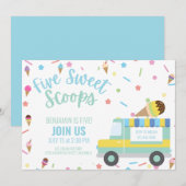 IJs Vijfde 5e Verjaardag Sibling Twins Kaart (Voorkant / Achterkant)