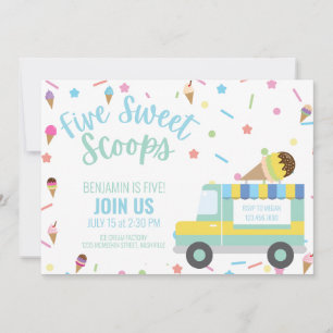 IJs Vijfde 5e Verjaardag Sibling Twins Kaart