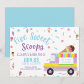 IJs Vijfde 5e verjaardag Zomer Verjaardag Kaart (Voorkant / Achterkant)