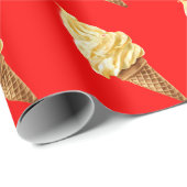 Ijs Vivid rood Cadeaupapier (Rol Hoek)