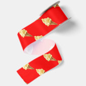 Ijs Vivid rood Satijnen Lint (Achterkant)