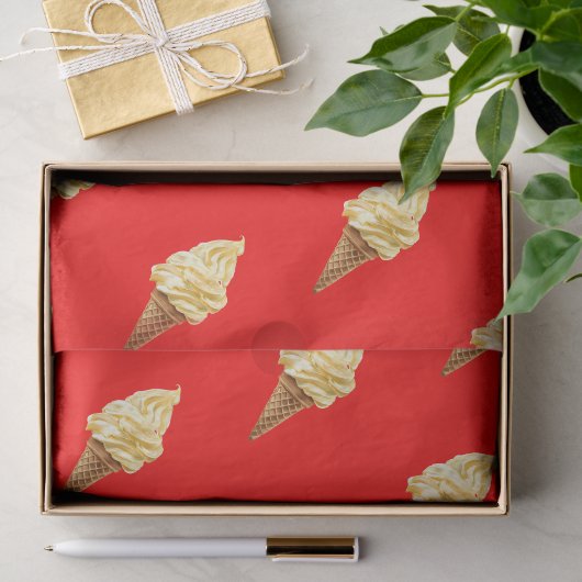 Ijs Vivid rood Tissuepapier (Geschenk)