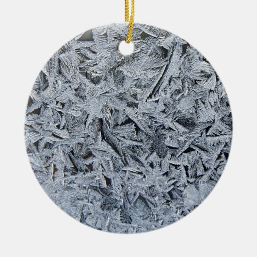 Ijs Vorst Kristallen Textuur Afbeelding Keramisch Ornament (Voorkant)