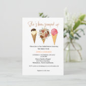 Ijs vrijgezellenfeest dat ze is opgeschept kaart (Staand voorkant)