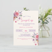 Ijs vrijgezellenfeest dat ze is opgeschept kaart (Staand voorkant)