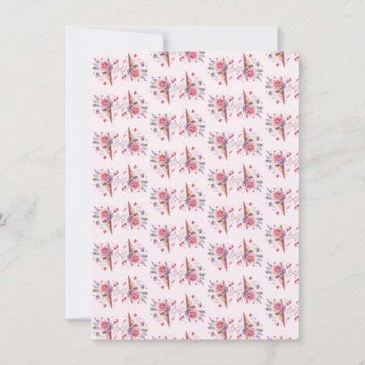 Ijs vrijgezellenfeest dat ze is opgeschept kaart (Achterkant)