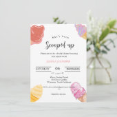 Ijs vrijgezellenfeest dat ze is opgeschept kaart (Staand voorkant)