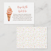 IJs Vrijgezellenfeest Neem een recept mee Informatiekaartje (Voorkant / Achterkant)