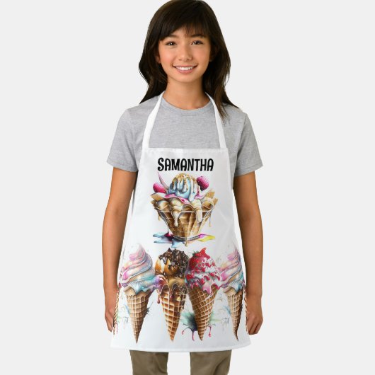 Ijs wafel kegel chocolade dessert topping schort (Insitu)