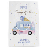 Ijs-wagen Scoops of fun kinderverjaardag Medium Cadeauzakje (Voorkant)