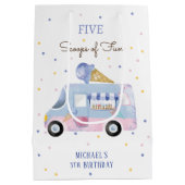 Ijs-wagen Scoops of fun kinderverjaardag Medium Cadeauzakje (Achterkant)