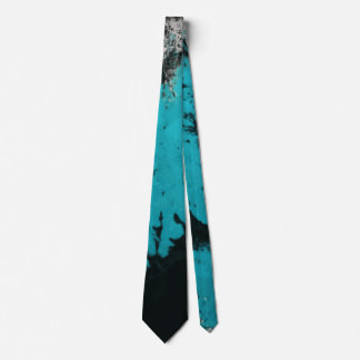 Ijs Water turquoise zilver zwart spat custom Stropdas