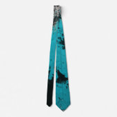 Ijs Water turquoise zilver zwart spat custom Stropdas (Achterkant)