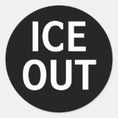 Ijs Weg Ronde Sticker (Voorkant)