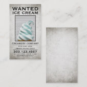 ijs wilde poster visitekaartje (Voorkant / Achterkant)