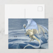 Ijs Witte Draak Sneeuw Winter Pinguïns Briefkaart (Voorkant / Achterkant)