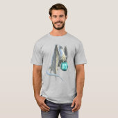 Ijs Witte Winter Draak met Sfeerbol T-shirt (Voorkant volledig)