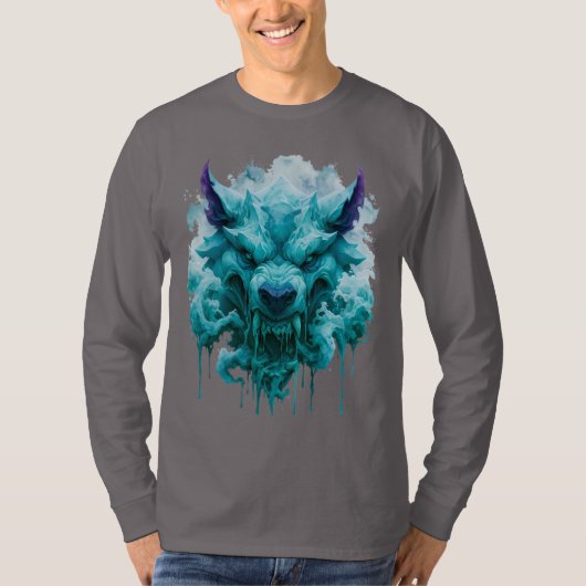 Ijs Wolf Fantasy Lange Mouw T-shirt (Voorkant)