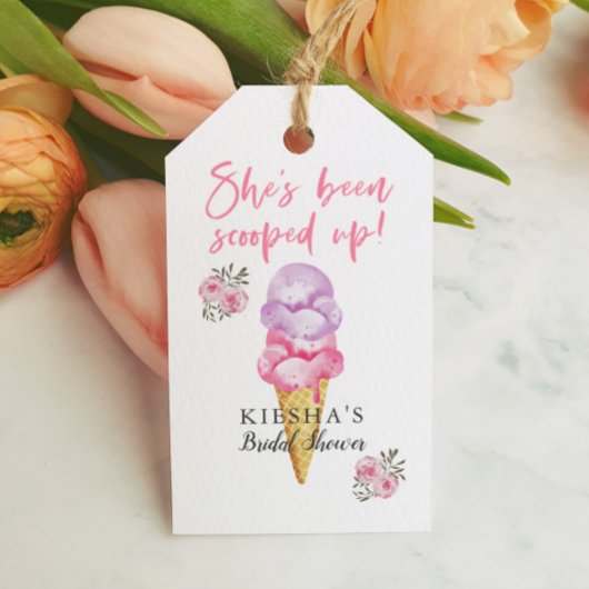 IJs ze is opgezocht voor de gunst Cadeaulabel