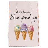 Ijs Zomer Bruiloft Gescoord Bruidsfeest Favor Medium Cadeauzakje (Voorkant)