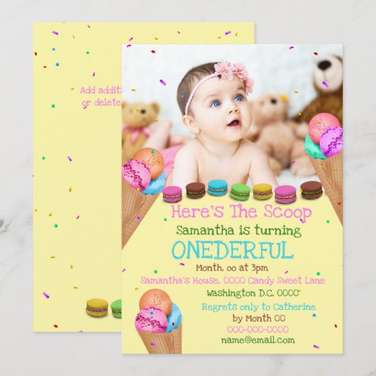 IJs zomer foto verjaardagsfeestje Kaart (Voorkant / Achterkant)