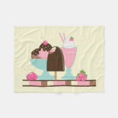 IJs zomer traktaties Fleece Deken (Voorkant (Horizontaal))