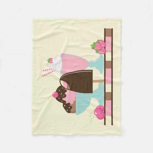 IJs zomer traktaties Fleece Deken (Voorkant)