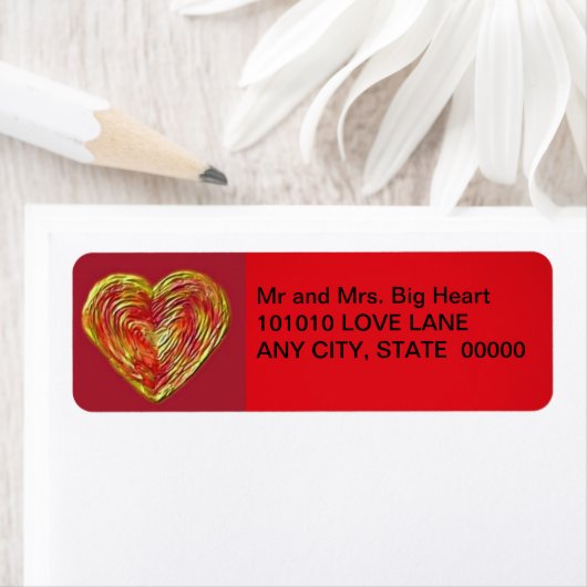 ijsafzetting op het hart etiket (Insitu)